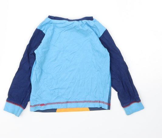 Hey Duggie Boys Blue Cotton Basic T-Shirt Size 12 Months Round Neck