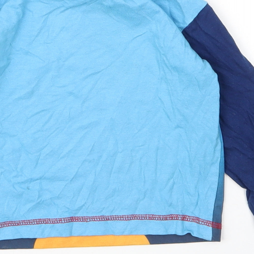 Hey Duggie Boys Blue Cotton Basic T-Shirt Size 12 Months Round Neck