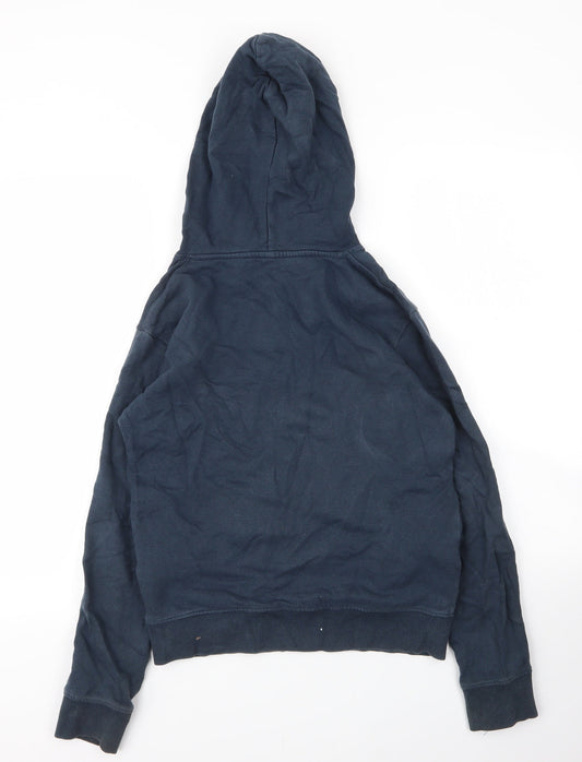 Teemill Womens Blue Cotton Pullover Hoodie Size 10