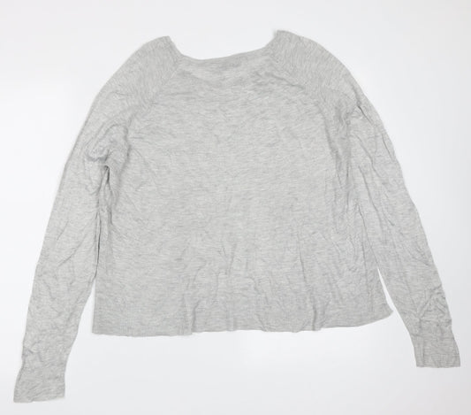 Zara Womens Grey Round Neck Polyester Pullover Jumper Size M