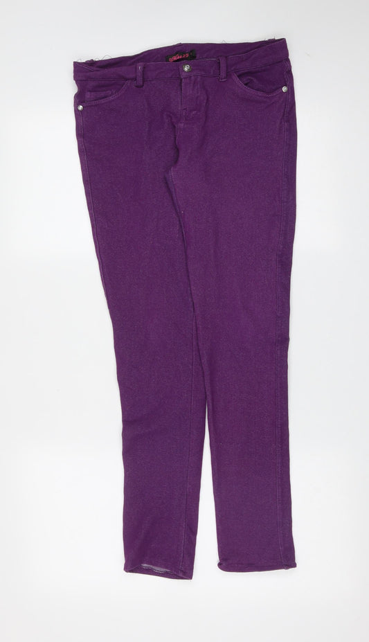 Miss 21 Womens Purple Cotton Jegging Leggings Size 12 L31 in