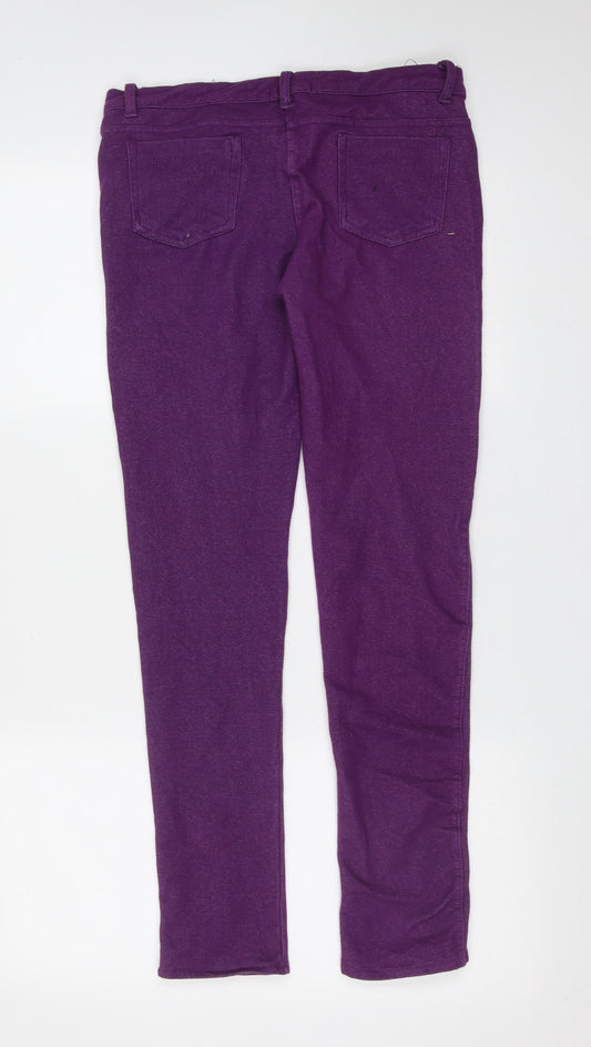 Miss 21 Womens Purple Cotton Jegging Leggings Size 12 L31 in