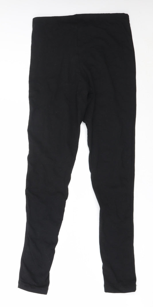 Wardrobe Womens Black Cotton Capri Leggings Size 12 L27.5 in