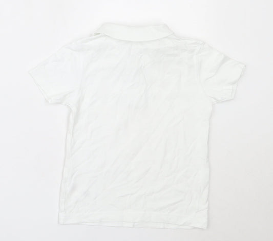 George Boys White Cotton Basic Button-Up Size 4-5 Years Collared
