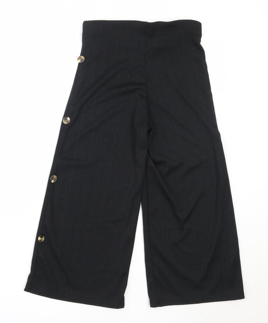 New Look Girls Black Polyester Dress Pants Trousers Size 9 Years Regular