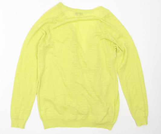 NEXT Womens Green Round Neck Acrylic Cardigan Jumper Size 12