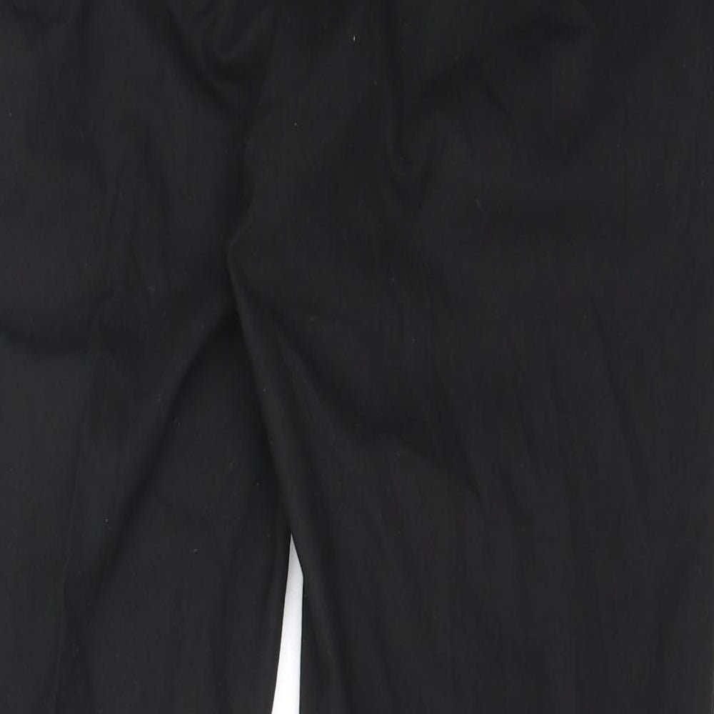 Preworn Womens Black Polyester Trousers Size 36 in L25.5 in Regular
