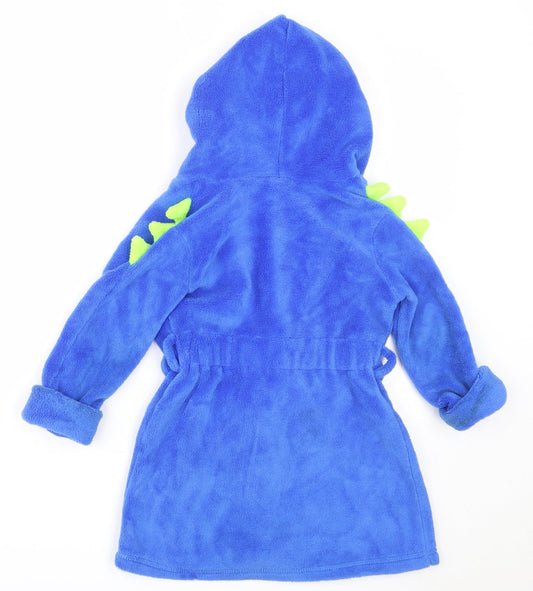 Gap Boys Blue Solid Polyester Robe Size 2 Years
