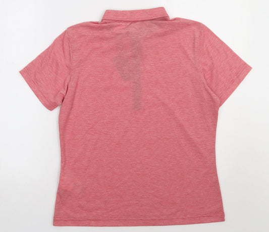 James & Nicholson Womens Red Polyester Basic Polo Size M Collared
