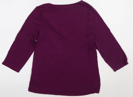 Marks and Spencer Womens Pink Viscose Pullover Sweatshirt Size 14 Pullover