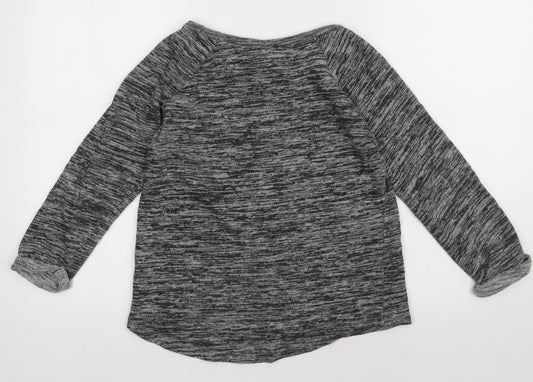 H&M Girls Grey Polyester Pullover Sweatshirt Size S Pullover - tres jolie
