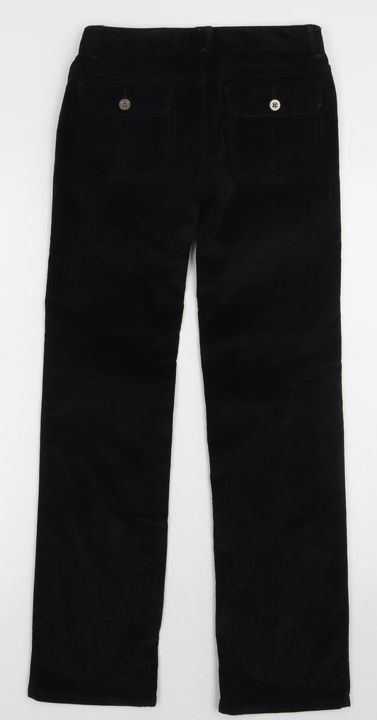 Gap Girls Black Cotton Capri Trousers Size 12 Years Regular Button