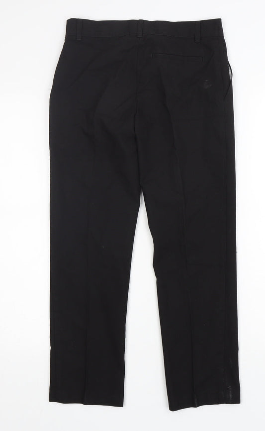 M&S Boys Black Polyester Dress Pants Trousers Size 11-12 Years Regular