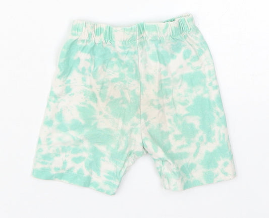 TU Girls Green Cotton Cropped Leggings Size 12-18 Months - Abstract