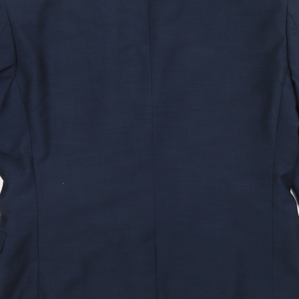 Cedar Wood State Mens Black Polyester Jacket Blazer Size 38
