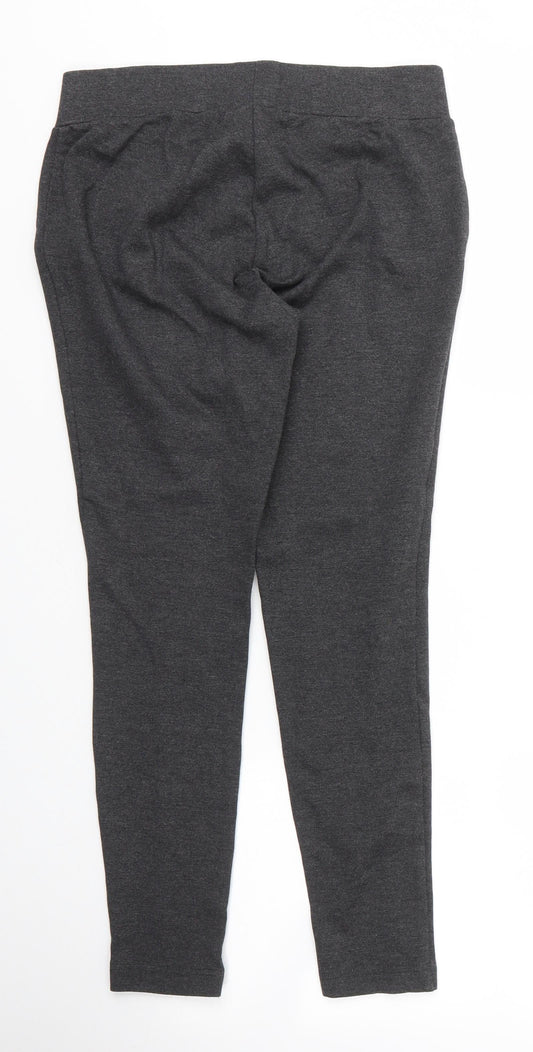 Papaya Womens Grey Viscose Carrot Trousers Size 10 L24 in Regular