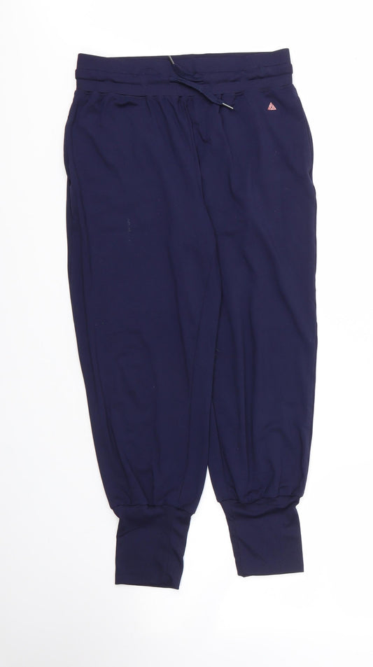 NEXT Womens Blue Polyester Sweatpants Trousers Size 10 L23 in Regular Drawstring