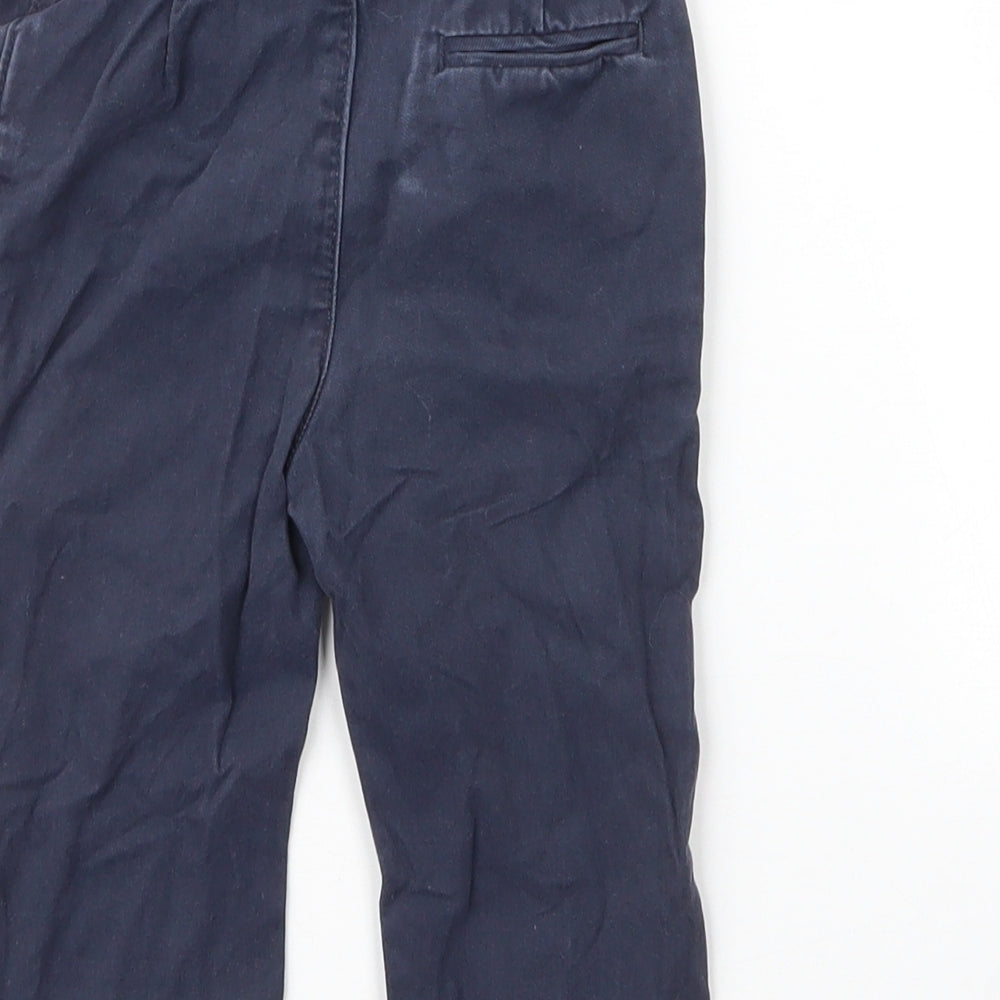M&S Boys Blue Cotton Capri Jeans Size 12 Months Button
