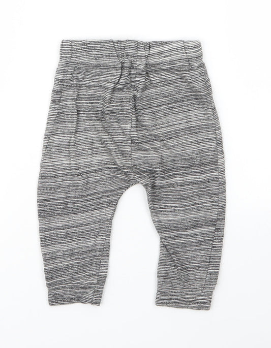 George Boys Grey Cotton Capri Leggings Size 6-9 Months Drawstring