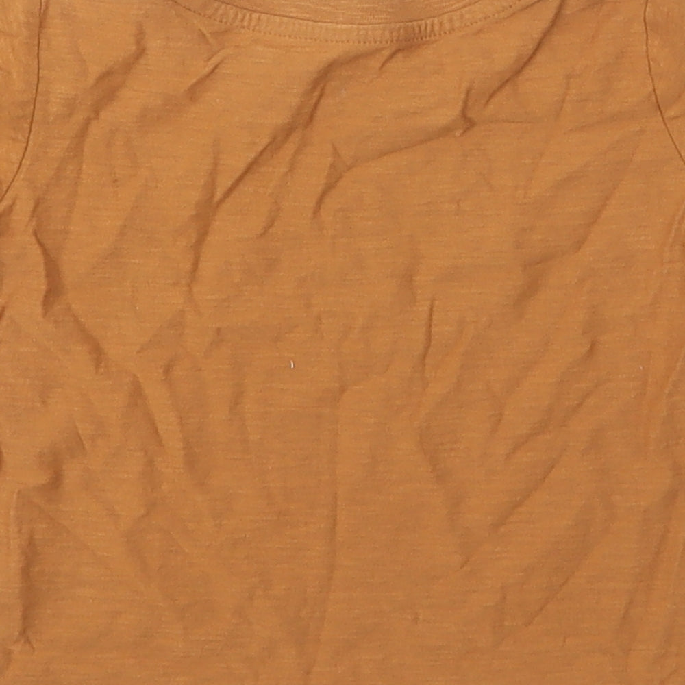 Matalan Boys Beige Cotton Basic T-Shirt Size 12 Months Round Neck