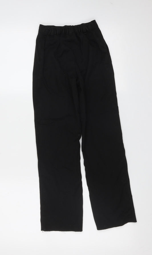 George Boys Black Polyester Trousers Size 8-9 Years Regular Zip - school