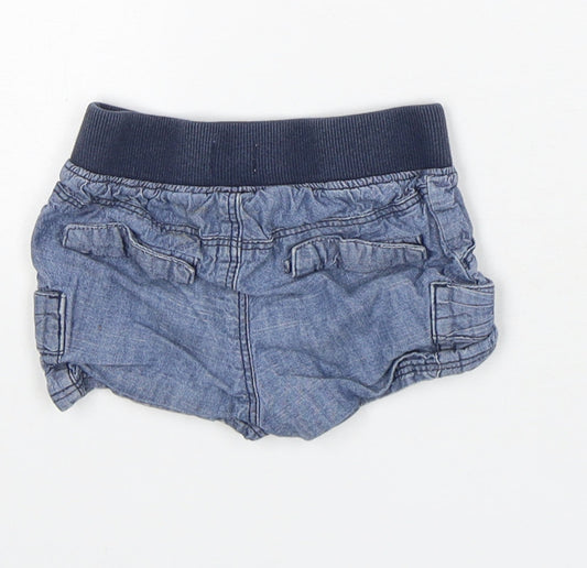 Old Navy Boys Blue Cotton Capri Trousers Size 12-18 Months - Shorts