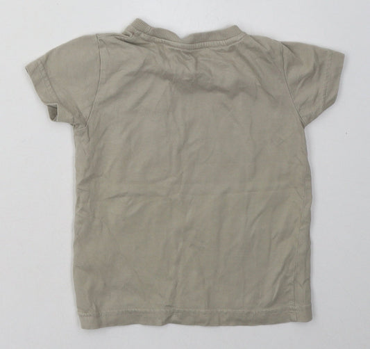 NEXT Boys Green Cotton Basic T-Shirt Size 12-18 Months Crew Neck Pullover