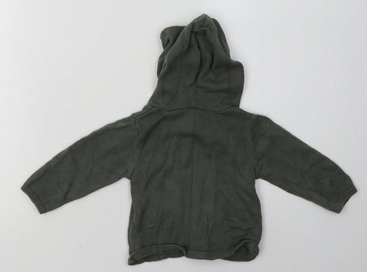 Matalan Boys Green Cotton Basic Casual Size 3-6 Months Crew Neck Pullover