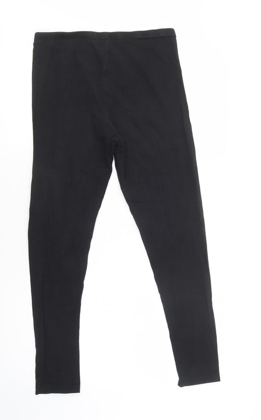 Primark Womens Black Cotton Leggings Size M L28 in