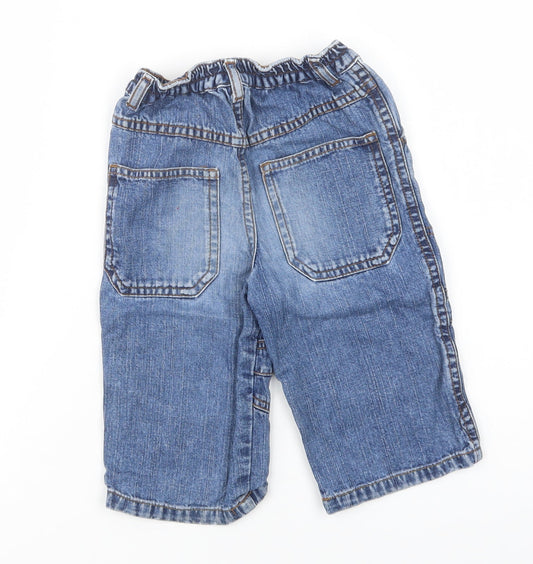 Cherokee Baby Blue Cotton Jogger Jeans Size 9-12 Months Button