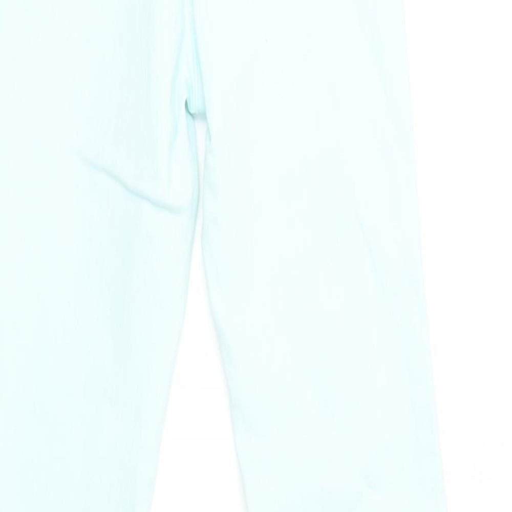 Candy Couture Girls Green Cotton Skinny Jeans Size 13 Years Regular Button