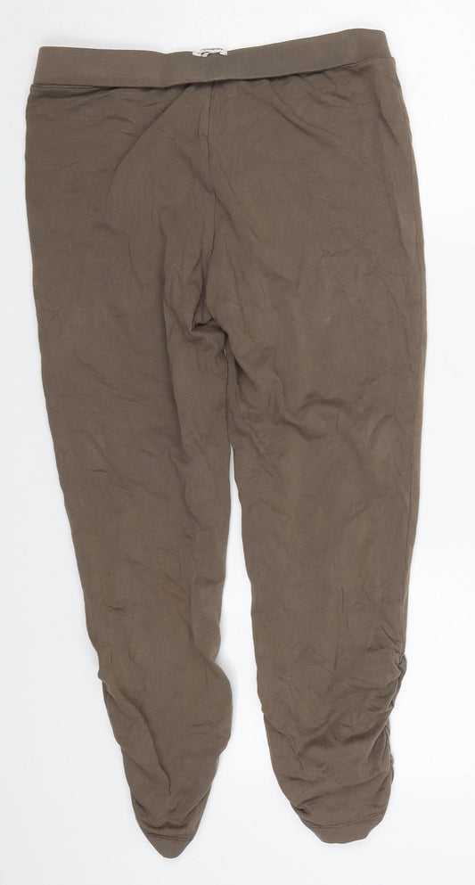 Sandwich Womens Brown Cotton Cropped Leggings Size M L24 in