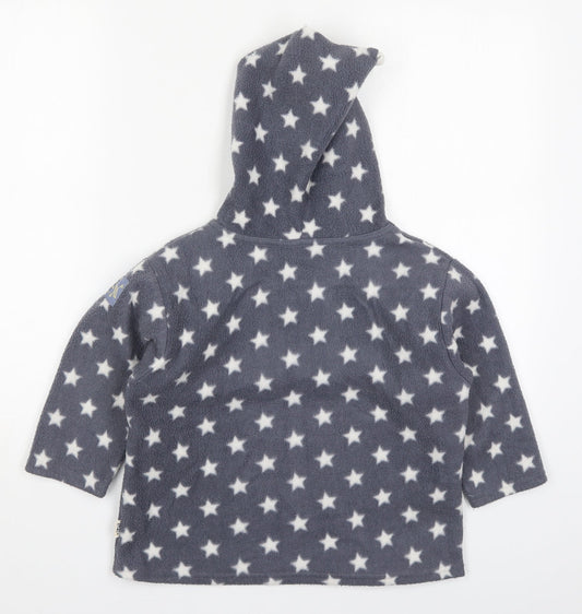 India Cymru Girls Grey Geometric Polyester Top Pyjama Top Size 5-6 Years Pullover - Stars