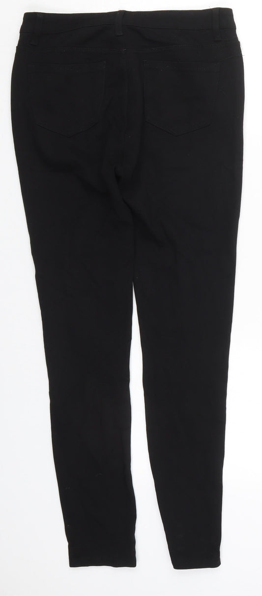 Preworn Womens Black Cotton Jegging Trousers Size 28 in L27 in Regular