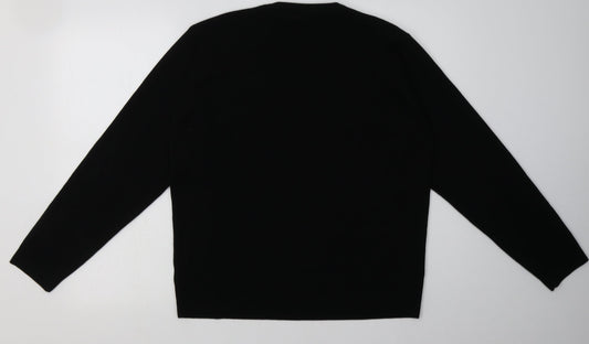 NEXT Mens Black Viscose Pullover Sweatshirt Size L