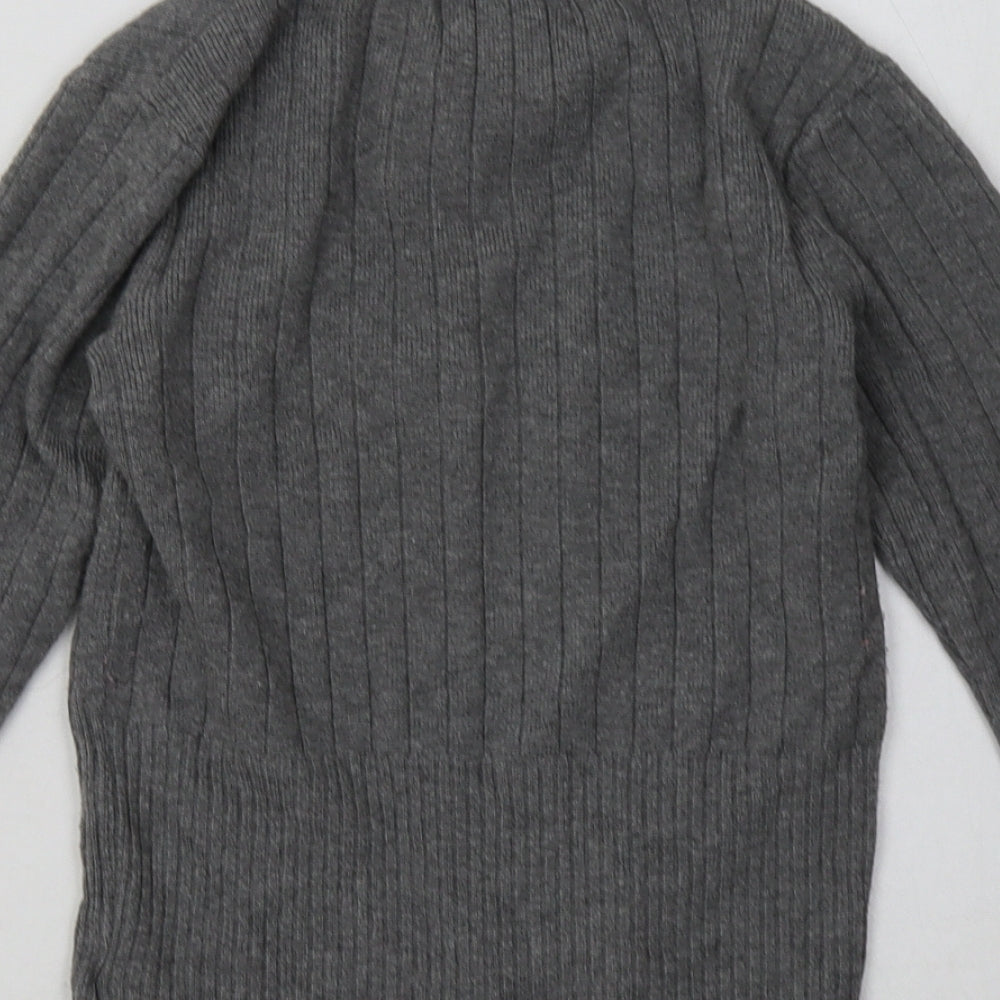 Marks and Spencer Womens Grey Vinyl Pullover Sweatshirt Size 6 Pullover