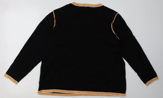 marble Womens Orange Viscose Pullover Sweatshirt Size 20 Pullover