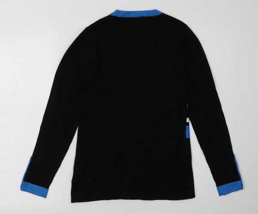 marble Womens Blue Striped Viscose Pullover Sweatshirt Size 8 Pullover