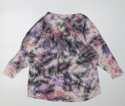 Warehouse Womens Pink Viscose Pullover Sweatshirt Size 12 Pullover