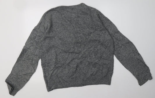 Cedar Wood State Mens Grey Acrylic Pullover Sweatshirt Size L