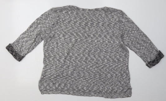 River Island Womens Grey Polyester Pullover Sweatshirt Size 16 Pullover