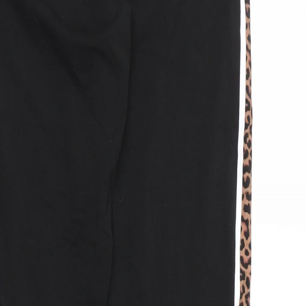 Preworn Womens Black Animal Print Cotton Carrot Leggings Size S L26 in - Leopard print