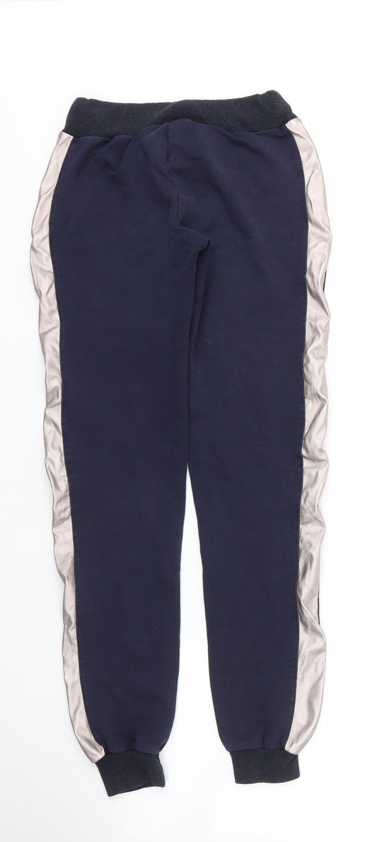 Preworn Boys Blue Cotton Sweatpants Trousers Size M L25 in Regular Drawstring