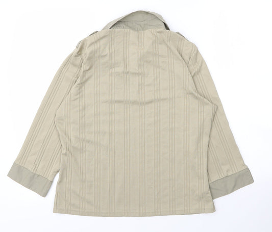 Papaya Womens Green Cotton Basic Blouse Size 16 V-Neck