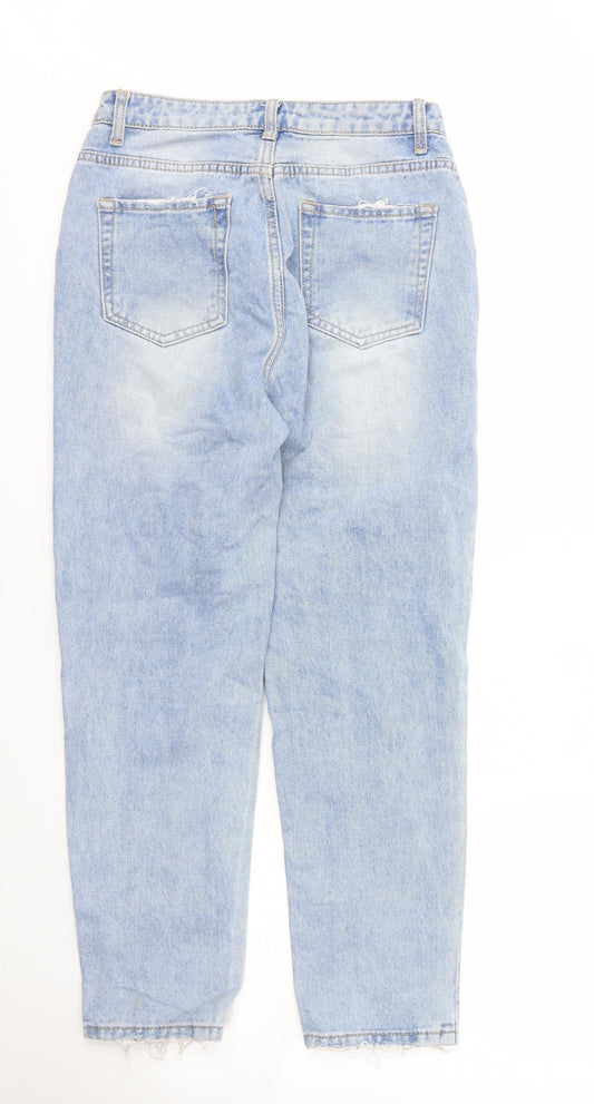 Monday Womens Blue Cotton Mom Jeans Size S L24 in Regular Zip