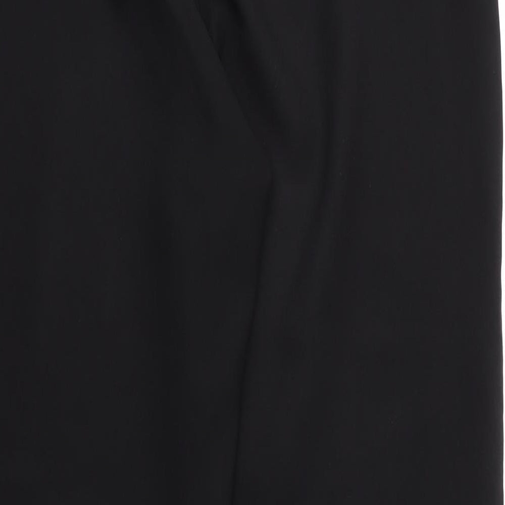 George Womens Black Polyester Trousers Size 12 L29 in Regular Zip