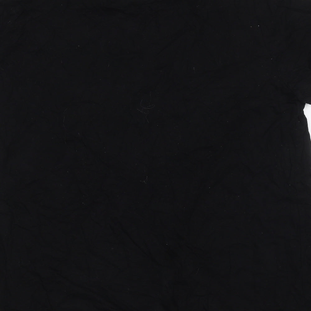 Studio Sleepwear Womens Black Solid Cotton Top Pyjama Top Size 12 - love yourself