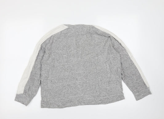 JEFF & CO Womens Grey Viscose Pullover Sweatshirt Size 10