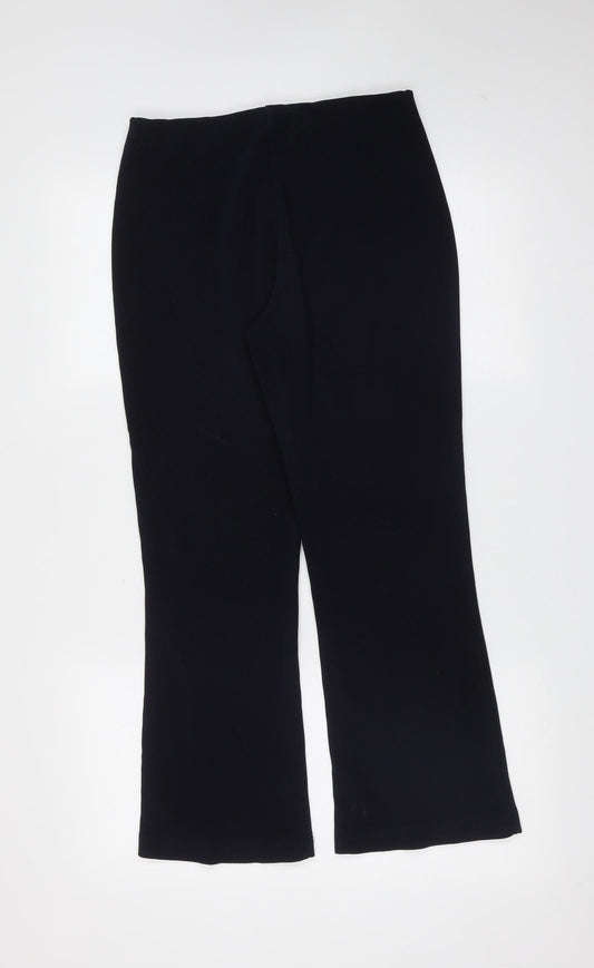 xe Womens Blue Polyester Trousers Size 12 L26 in Regular