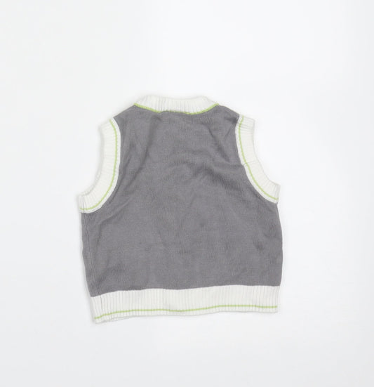 Baby Boutique Baby Grey Cotton Cardigan Jumper Size 3-6 Months Button
